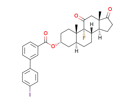 4'-Iodo-biphenyl-3-carboxylic acid (3R,5S,8S,9R,10S,13S,14S)-9-fluoro-10,13-dimethyl-11,17-dioxo-hexadecahydro-cyclopenta[a]phenanthren-3-yl ester