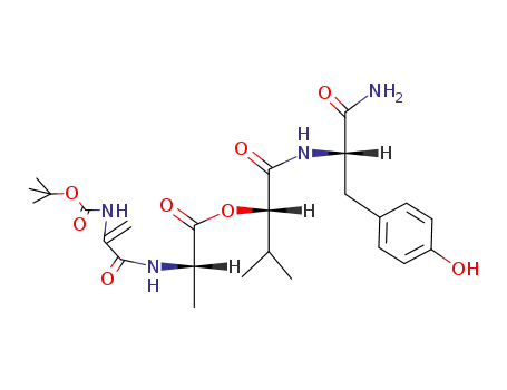 (S)-2-(2-tert-Butoxycarbonylamino-acryloylamino)-propionic acid (S)-1-[(S)-1-carbamoyl-2-(4-hydroxy-phenyl)-ethylcarbamoyl]-2-methyl-propyl ester