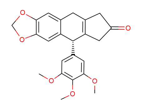 4-(3',4',5'-trimethoxyphenyl)-6,7-methylenedioxy-2-oxo-1,3,4,9-tetrahydro-1H-benz<f>indene