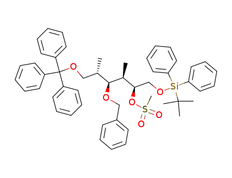 3-O-benzyl-2,4-dideoxy-2,4-di-C-methyl-5-O-methylsulfonyl-1-O-triphenylmethyl-D-gulitol