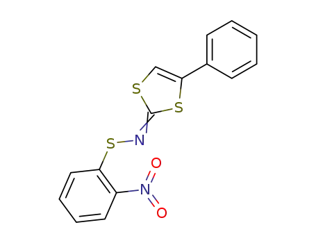 Molecular Structure of 85462-19-7 (Benzenesulfenamide, 2-nitro-N-(4-phenyl-1,3-dithiol-2-ylidene)-)