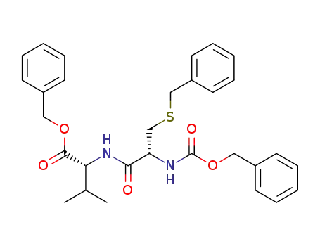 Molecular Structure of 79761-03-8 (N-benzyloxycarbonyl-S-benzyl-L-cysteinyl-D-valine benzyl ester)