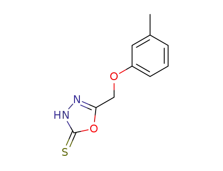 Molecular Structure of 66178-72-1 (5-m-Tolyloxymethyl-[1,3,4]oxadiazole-2-thiol)
