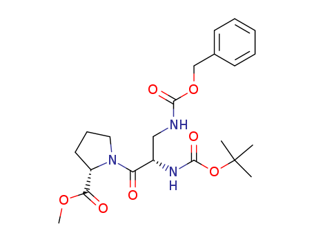 Molecular Structure of 143869-96-9 (L-Proline,
1-[N-[(1,1-dimethylethoxy)carbonyl]-3-[[(phenylmethoxy)carbonyl]amino]
-L-alanyl]-, methyl ester)