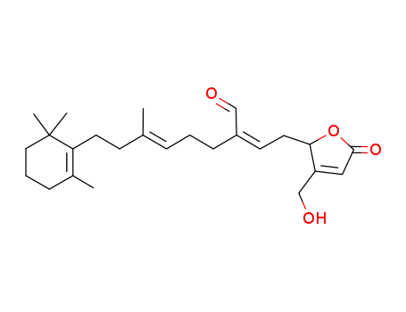 (E)-2-[2-(3-Hydroxymethyl-5-oxo-2,5-dihydro-furan-2-yl)-eth-(Z)-ylidene]-6-methyl-8-(2,6,6-trimethyl-cyclohex-1-enyl)-oct-5-enal