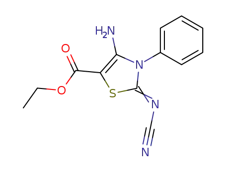 4-Amino-2-[(Z)-cyanoimino]-3-phenyl-2,3-dihydro-thiazole-5-carboxylic acid ethyl ester