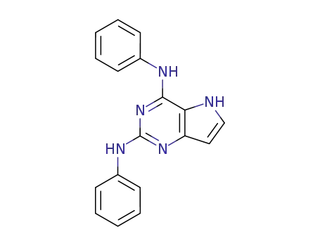 Molecular Structure of 114685-04-0 (5H-Pyrrolo[3,2-d]pyrimidine-2,4-diamine,N2,N4-diphenyl-)