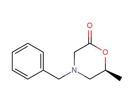 Molecular Structure of 118460-12-1 ((S)-4-benzyl-6-methylmorpholin-2-one)