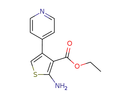 Molecular Structure of 117516-88-8 (ethyl 2-amino-4-(4-pyridinyl)-3-thiophenecarboxylate)