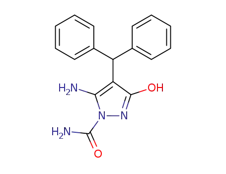5-amino-4-diphenylmethyl-3-hydroxy-1H-pyrazole-1-carboxamide