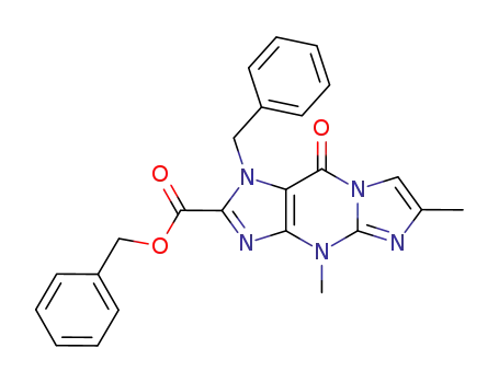 1-benzyl-2-benzyloxycarbonyl-1,4-dihydro-4,6-dimethyl-9H-imidazo<1,2-a>purin-9-one