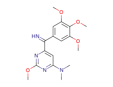 Molecular Structure of 143467-60-1 (6-[(Z)-imino(3,4,5-trimethoxyphenyl)methyl]-2-methoxy-N,N-dimethylpyrimidin-4-amine)