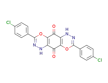 Molecular Structure of 122982-15-4 (3,7-Bis-(4-chloro-phenyl)-1H,5H-4,8-dioxa-1,2,5,6-tetraaza-anthraquinone)