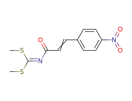 Molecular Structure of 75614-48-1 (4-Nitrocinnamoyliminodithiokohlensaeure-S,S-dimethylester)