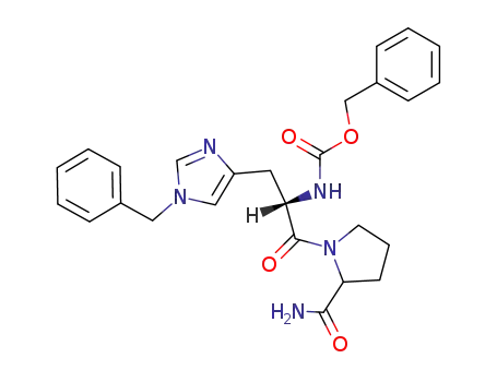 Molecular Structure of 101617-18-9 (Z-L-His(CH<sub>2</sub>Ph)-L-Pro-NH<sub>2</sub>)
