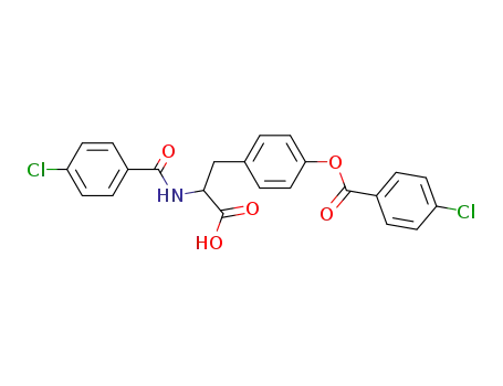 Molecular Structure of 138111-81-6 (DL-Tyrosine, N-(4-chlorobenzoyl)-, 4-chlorobenzoate (ester))