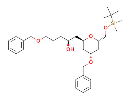 (S)-5-Benzyloxy-1-[(2R,4R,6S)-4-benzyloxy-6-(tert-butyl-dimethyl-silanyloxymethyl)-tetrahydro-pyran-2-yl]-pentan-2-ol