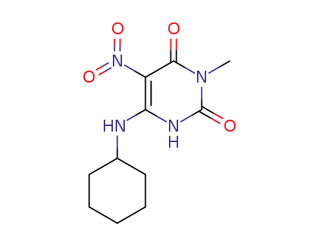 6-Cyclohexylamino-3-methyl-5-nitrouracil