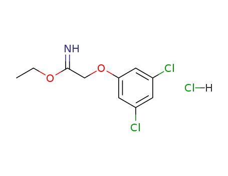 Molecular Structure of 135290-39-0 (Ethanimidic acid, 2-(3,5-dichlorophenoxy)-, ethyl ester, hydrochloride)