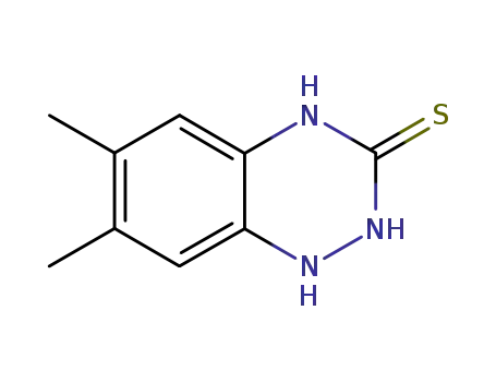 Molecular Structure of 74151-59-0 (1,2,4-Benzotriazine-3(2H)-thione, 1,4-dihydro-6,7-dimethyl-)
