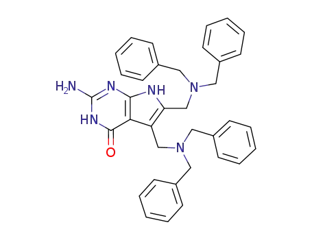 2-Amino-5,6-bis-[(dibenzylamino)-methyl]-3,7-dihydro-pyrrolo[2,3-d]pyrimidin-4-one