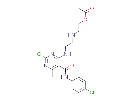Acetic acid 2-{2-[2-chloro-5-(4-chloro-phenylcarbamoyl)-6-methyl-pyrimidin-4-ylamino]-ethylamino}-ethyl ester