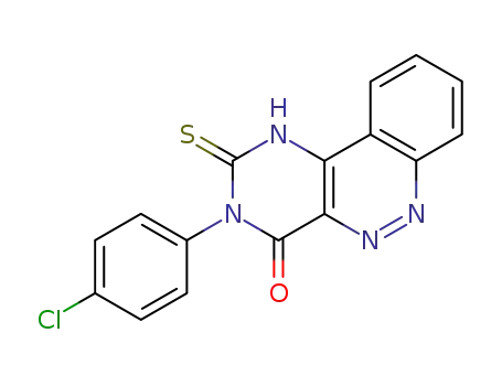 Molecular Structure of 143232-53-5 (Pyrimido[5,4-c]cinnolin-4(1H)-one,
3-(4-chlorophenyl)-2,3-dihydro-2-thioxo-)