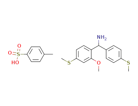 C-(2-Methoxy-4-methylsulfanyl-phenyl)-C-(4-methylsulfanyl-phenyl)-methylamine; compound with toluene-4-sulfonic acid
