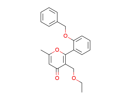 4H-Pyran-4-one,
3-(ethoxymethyl)-6-methyl-2-[2-(phenylmethoxy)phenyl]-