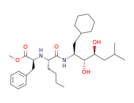 (S)-2-[(S)-1-((1S,2R,3S)-1-Cyclohexylmethyl-2,3-dihydroxy-5-methyl-hexylcarbamoyl)-pentylamino]-3-phenyl-propionic acid methyl ester