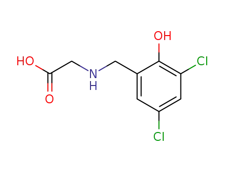 Molecular Structure of 3004-26-0 (Glycine, N-[(3,5-dichloro-2-hydroxyphenyl)methyl]-)