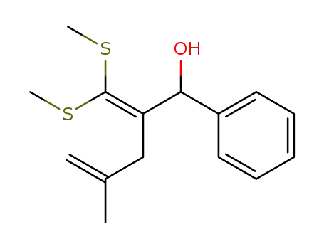 Benzenemethanol, a-[1-[bis(methylthio)methylene]-3-methyl-3-butenyl]-