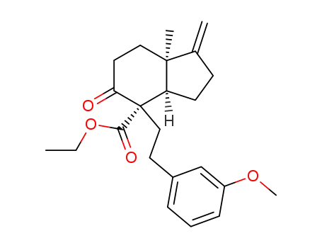 (d,l) 4-<2-(3-methoxyphenyl)ethyl>-7a-methyl-1-methylene-5-oxo-1<H>-indene-4-carboxylic acid, ethyl ester