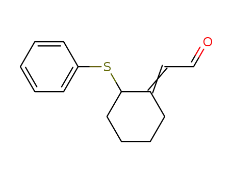 Molecular Structure of 145117-33-5 ((E/Z)-<2-(phenylthio)cyclohexylidene>ethanal)