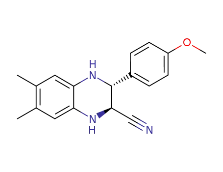 (2S,3R)-3-(4-Methoxy-phenyl)-6,7-dimethyl-1,2,3,4-tetrahydro-quinoxaline-2-carbonitrile