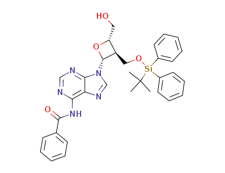 N-{9-[(2R,3R,4S)-3-(tert-Butyl-diphenyl-silanyloxymethyl)-4-hydroxymethyl-oxetan-2-yl]-9H-purin-6-yl}-benzamide