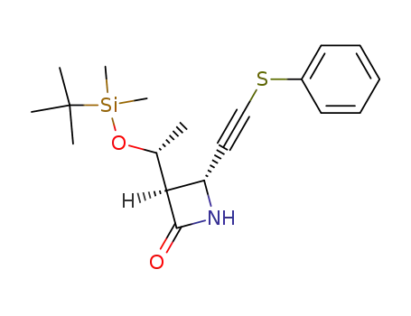 (3R,4R)-3-[(R)-1-(tert-Butyl-dimethyl-silanyloxy)-ethyl]-4-phenylsulfanylethynyl-azetidin-2-one
