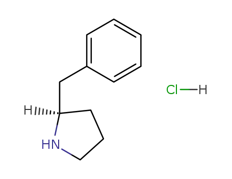 Molecular Structure of 144889-08-7 ((S)-2-Benzylpyrrolidine Hcl)