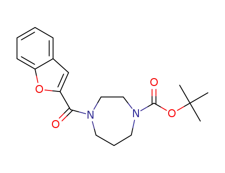 Molecular Structure of 1397262-93-9 (tert-butyl 4-(benzofuran-2-carbonyl)-homopiperazine-1-carboxylate)
