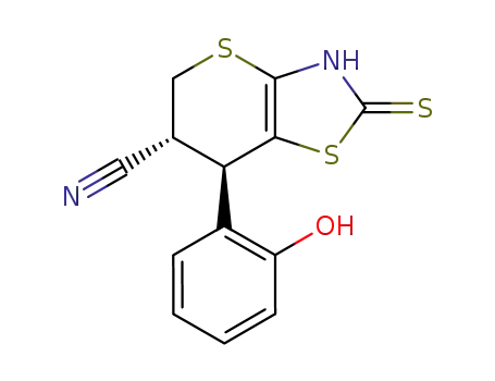 2H-Thiopyrano[2,3-d]thiazole-6-carbonitrile,
3,5,6,7-tetrahydro-7-(2-hydroxyphenyl)-2-thioxo-