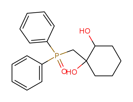 Molecular Structure of 89358-81-6 (1,2-Cyclohexanediol, 1-[(diphenylphosphinyl)methyl]-)