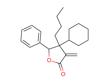 2(3H)-Furanone, 4-butyl-4-cyclohexyldihydro-3-methylene-5-phenyl-,
cis-