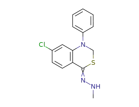 Molecular Structure of 90070-57-8 (4H-3,1-Benzothiazin-4-one, 7-chloro-1,2-dihydro-1-phenyl-,
methylhydrazone)