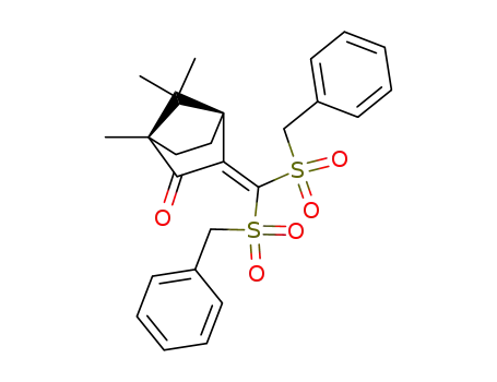 Molecular Structure of 94316-27-5 (Bicyclo[2.2.1]heptan-2-one,
3-[bis[(phenylmethyl)sulfonyl]methylene]-1,7,7-trimethyl-, (1R)-)