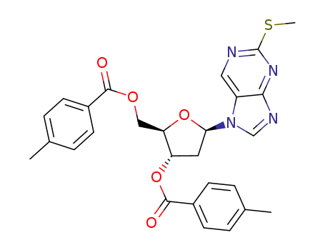 7-<2-deoxy-3,5-di-O-(4-toluoyl)-β-D-erythro-pentofuranosyl>-2-(methylthio)-7H-purine