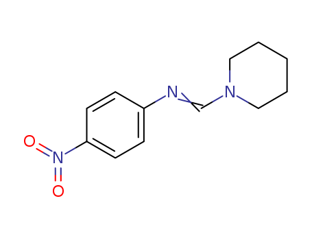 Molecular Structure of 14194-13-9 (Piperidine, 1-[[(4-nitrophenyl)imino]methyl]-)