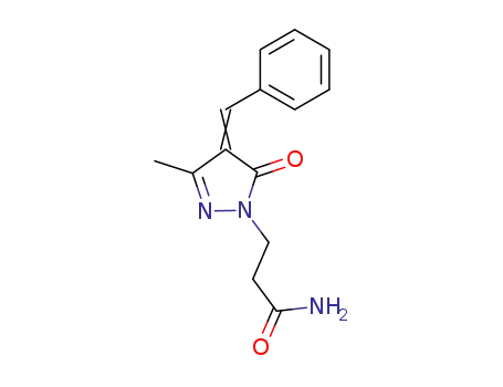 1H-Pyrazole-1-propanamide,
4,5-dihydro-3-methyl-5-oxo-4-(phenylmethylene)-