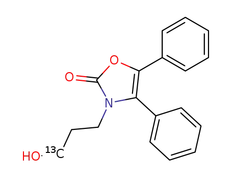 4,5-Diphenyl-3-(<3-<sup>13</sup>C>-hydroxypropyl)-4-oxazolin-2-one
