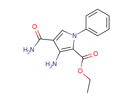 3-amino-4-carbamoyl-1-phenyl-pyrrol-2-carbonsaeureethylester