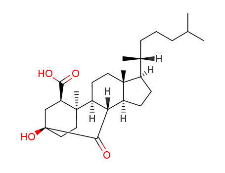 acide hydroxy-3 oxo-6 abeo 6(5->3) B-nor (10α) cholestane carboxylique-1R